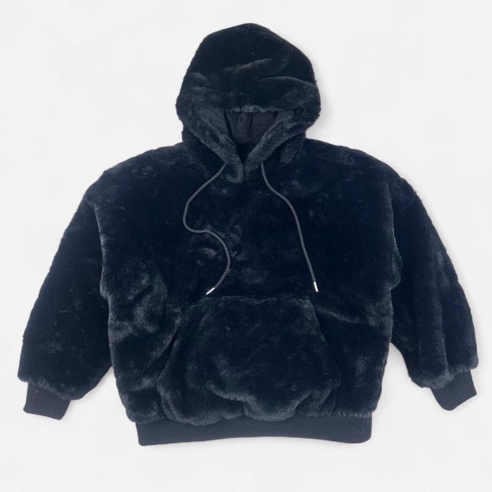 Forever 21 faux fur hoodie size small y2k